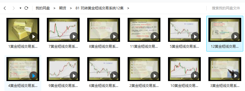 【吴迪】玩转黄金短线交易系统视频培训课程（共12节）