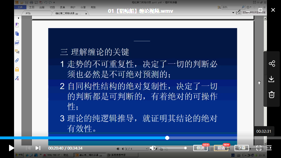 【猎鲸船】缠论视频培训课程（共30讲）