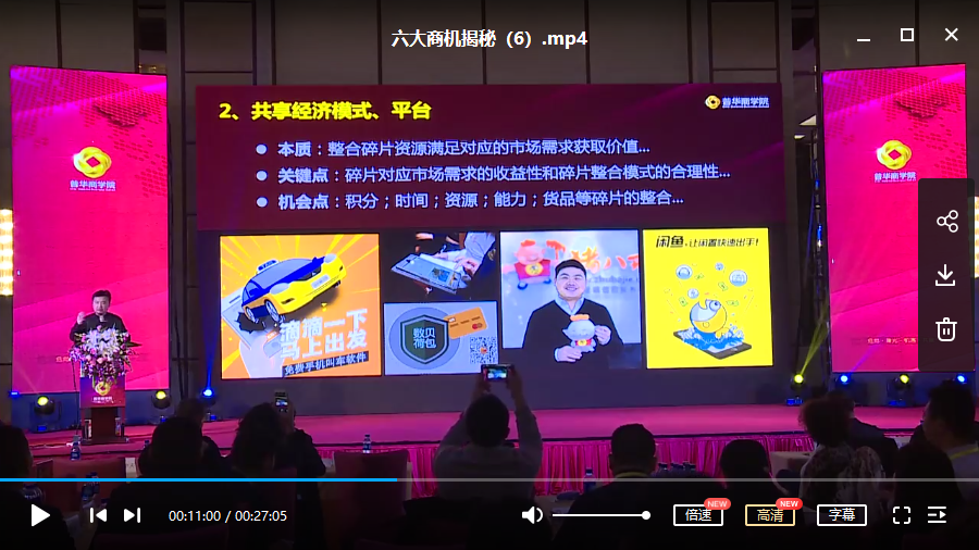 【翟山鹰】 六大商机揭秘视频培训讲座