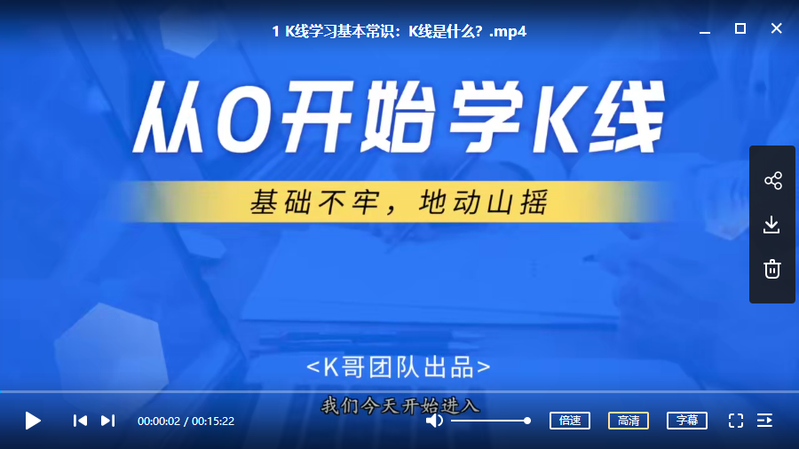 【狐狸老师】2020年K哥团队 A股视频课程 从0开始学K线视频培训讲座