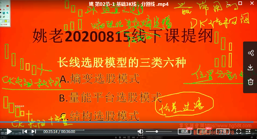 量学讲堂姚工视频2020年版8月线下特训班全集 共14讲视频课程