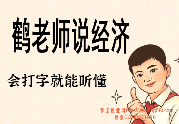 鹤老师说经济：不需要任何经济学基础，会打字就能听懂视频培训课程