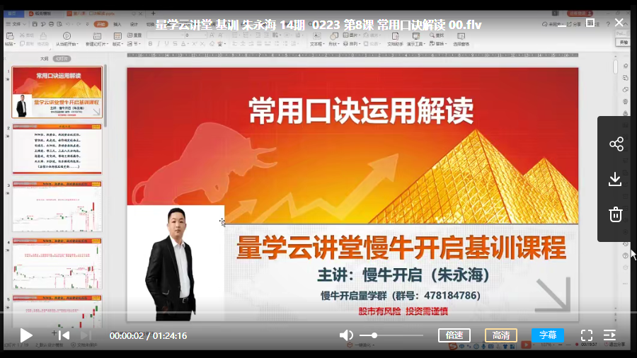 【朱永海】量学云讲堂第十四期 2020年