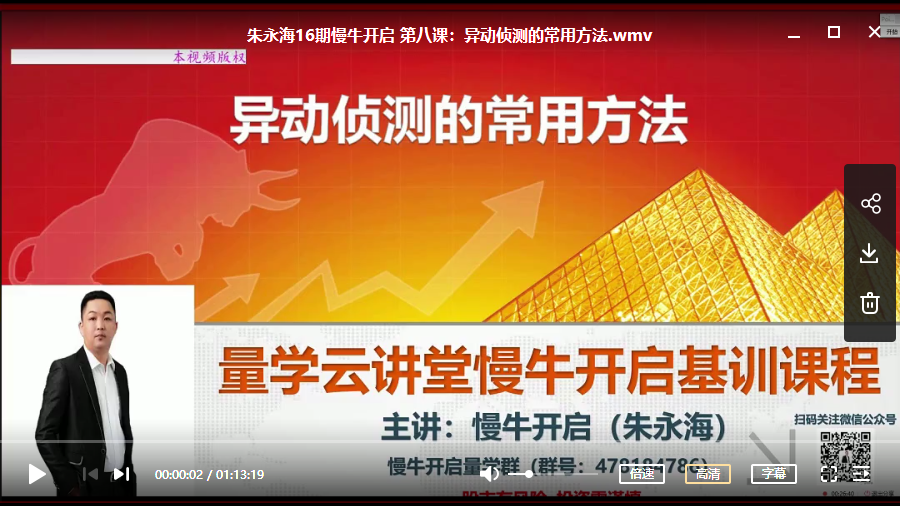 【朱永海】量学云讲堂第十六期 2020年