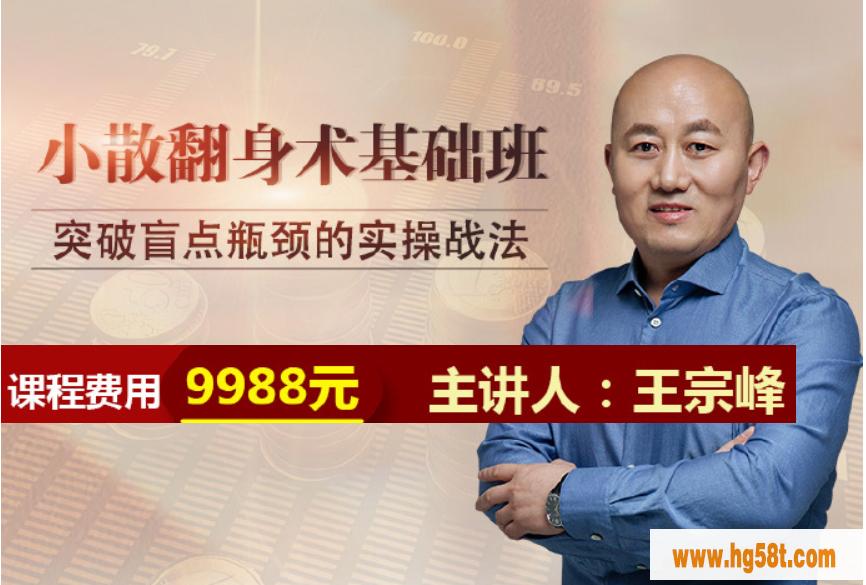 【溪流竹海】王宗峰-小散翻身术基础班 突破盲点瓶颈的实操战法 2021年7月