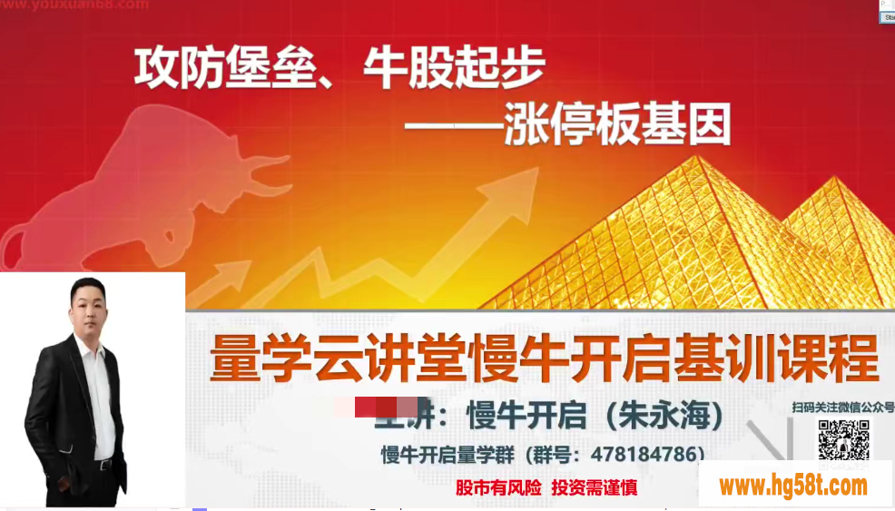 量学云讲堂朱永海慢牛开启-第23期