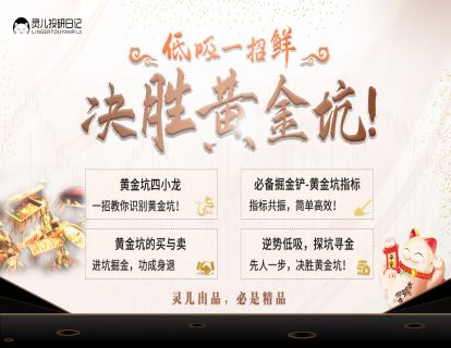 【灵儿老师】灵儿投研日记低吸一招鲜《黄金买卖点战法》黄金坑战法