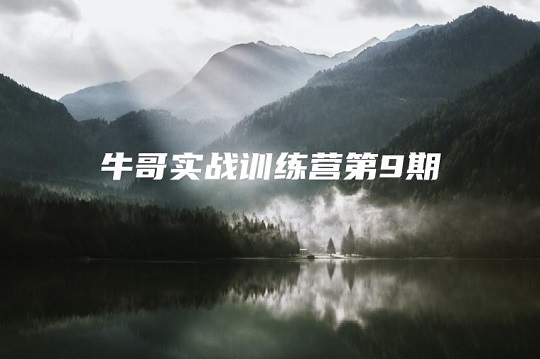 【牛哥】2022年川中寻牛-牛哥实战训练营 第9期课程