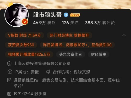股市狼头哥炒股视频课程