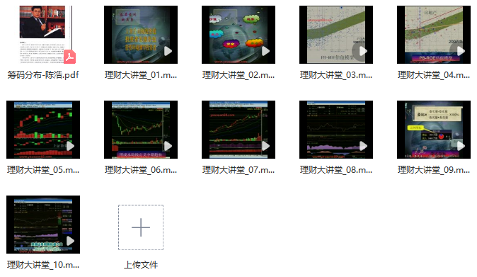 筹码分布理论视频教程共10讲（陈浩）