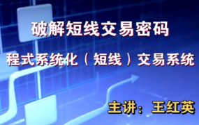 【王红英】期货日内短线交易技术视频教程波段战法视频 13集