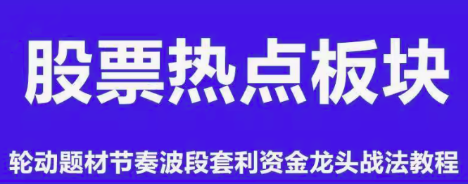 板块热点轮动题材节奏波段套利资金龙头战法情绪周期股票视频教程