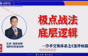 德财院翰林老师极点涨停战法 作手交易体系之涨停秘籍小班课
