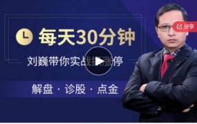跟着刘巍学抓涨停：每天 30 分钟，实盘实操稳盈利
