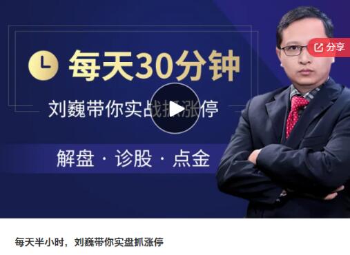 跟着刘巍学抓涨停：每天 30 分钟，实盘实操稳盈利