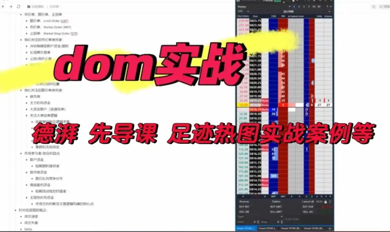 德湃订单流交易课程 德湃第三期订单流课程