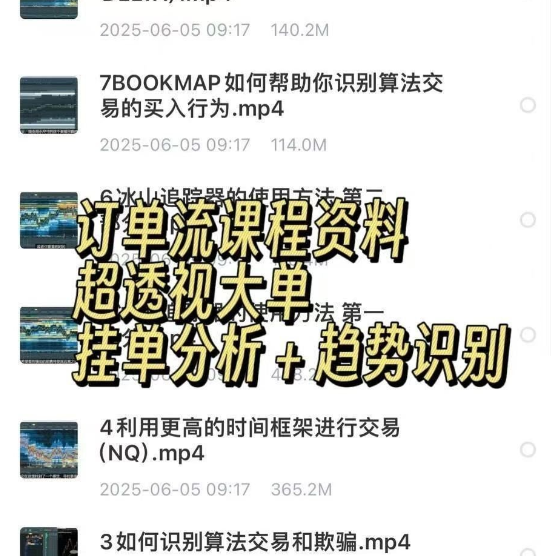 订单流课程-国外,订单流课程资料超透视大单挂单分析趋势识别