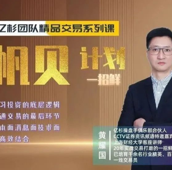 【期货课程】亿杉团队交易系列课程帆贝计划一招鲜