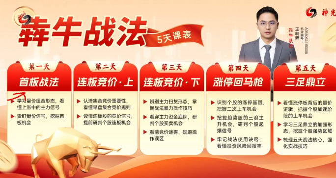王啊奔犇牛战法股市高手密训营 公开课