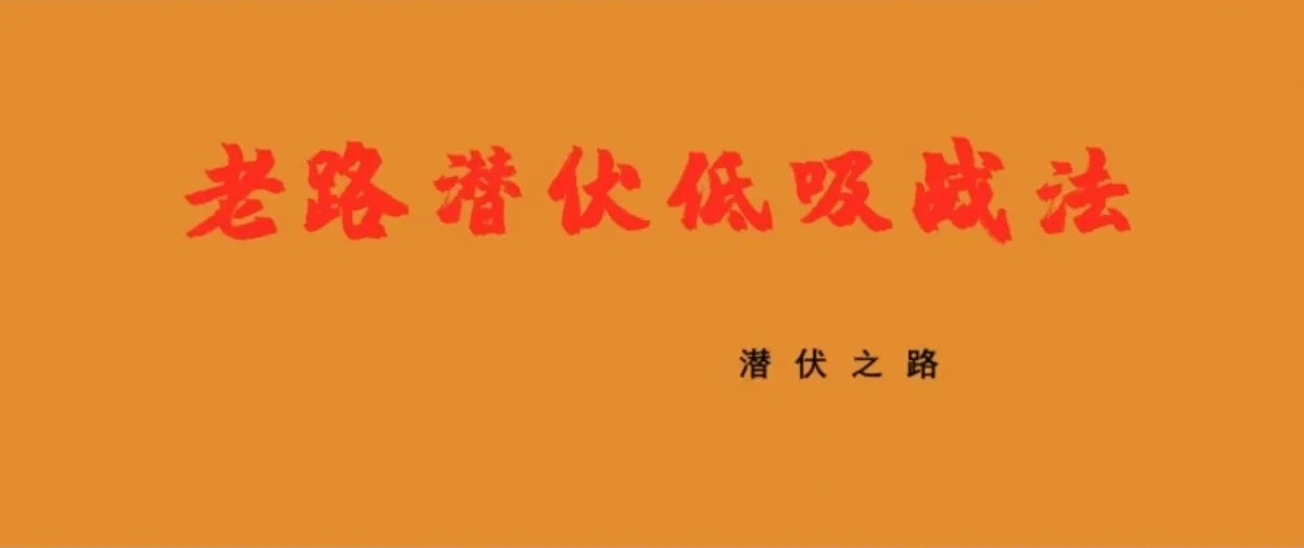 老路潜伏低吸战法
